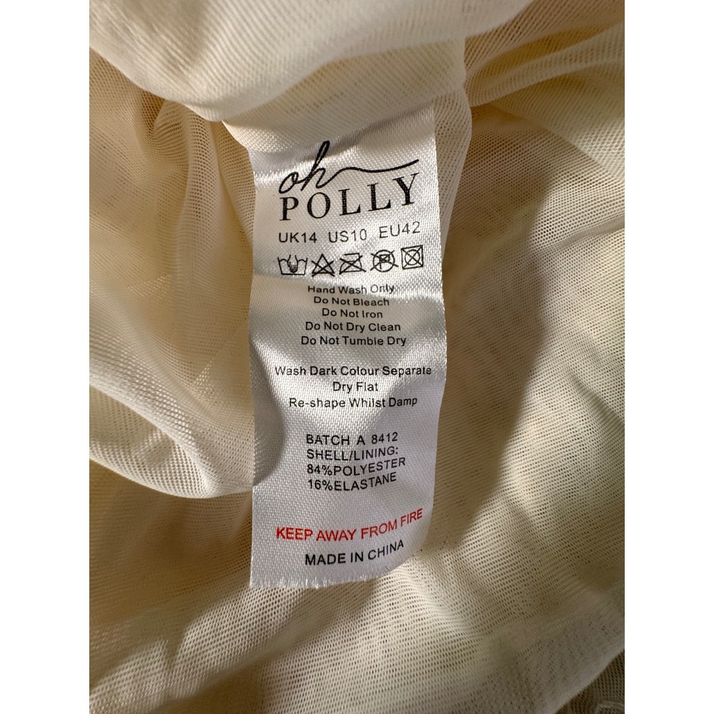 Oh Polly Ivory Long-Sleeve Beaded Maxi Dress - Picture 8 of 10
